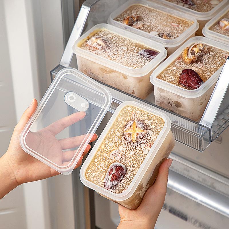 Freezer Tray With Lid - Durable Kitchen Storage For Soup, Broth & Sauces Stackable Food Prep Storage Container Kitchen Jar