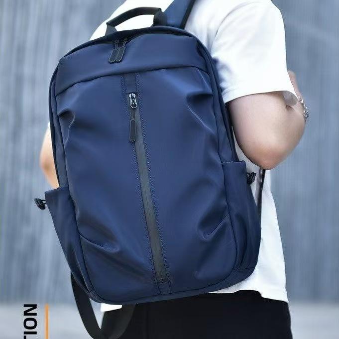 Computer Bag, Double Shoulder Bag, Simple Solid Color, Fashionable Men's Business Multifunctional Leisure Backpack