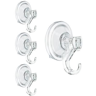 Vantuz vantuz yük kapasitesine zarar vermez vida yok 4'lü set WOVTE kanca, güçlü, duvarlar, kanca, şeffaf, 3kg, gerekli, yeniden kullanılabilir,