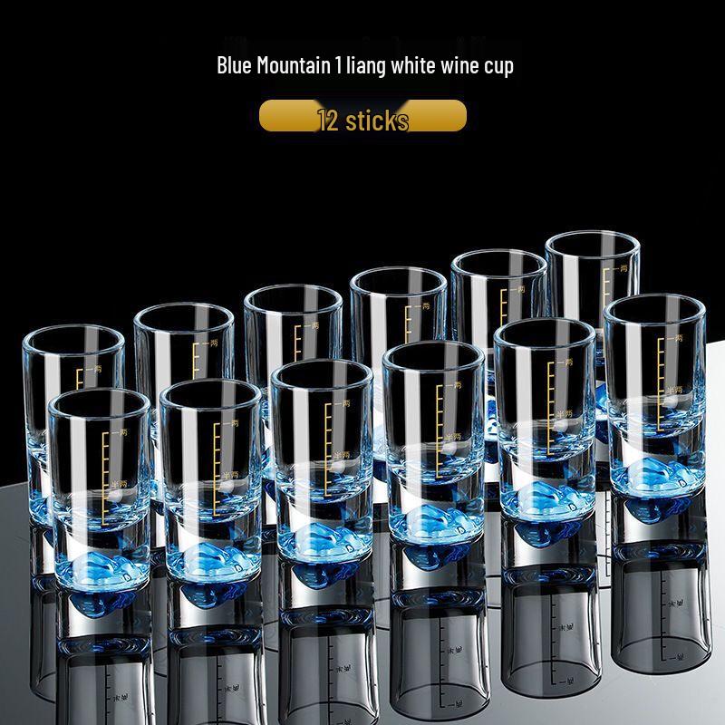 

Graduated Iceberg Crystal Baijiu Shot Glasses Set 1 Liang