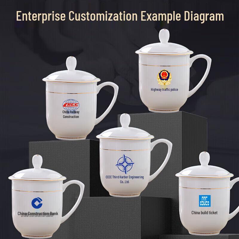 ZETAI Reinweiße Keramiktasse mit Deckel