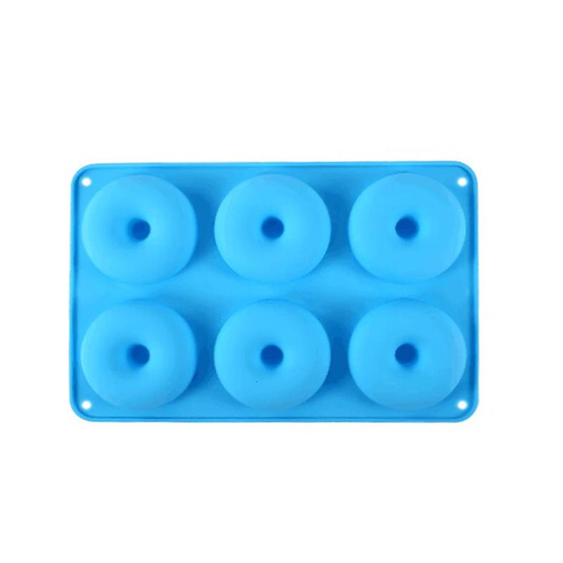 6-Cavity Food Grade Silicone Donut & Macaron Mold