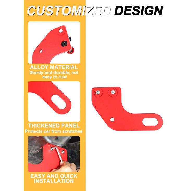 Car Rear Bumper Tow Hook Carbon Steel Rear Frame Side Trailer Hook Towing Bar Kit Car Accessory For Toyota Tacoma N400 2024-2026