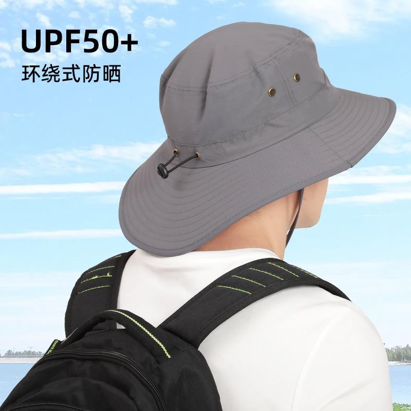 Quick-drying breathable bucket hat with extended brim Quick-drying hiking hat Sunscreen sun hat Source