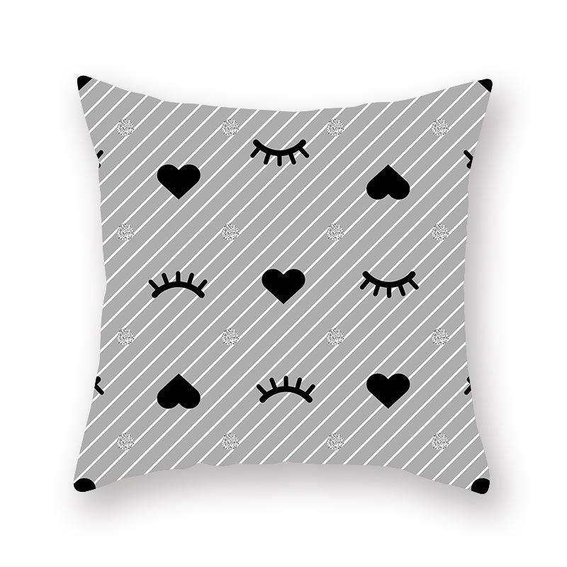 45X45CM Geometric Pentagram Print Peach Skin Pillowcase Sofa Office Seat Cushion Cover Creative Ornament Home Decoration