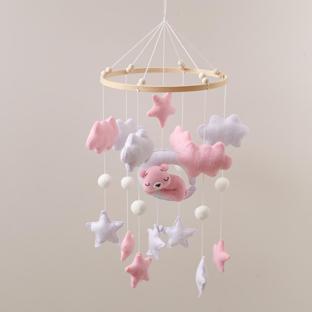 Giostrina da Lettino per Bambini Simpatico Aeroplano Farfalla Sonagli per Bambini Culla Camera da Letto Decorazione da Appendere Rotazione Musicale Giocattoli per la Prima Infanzia