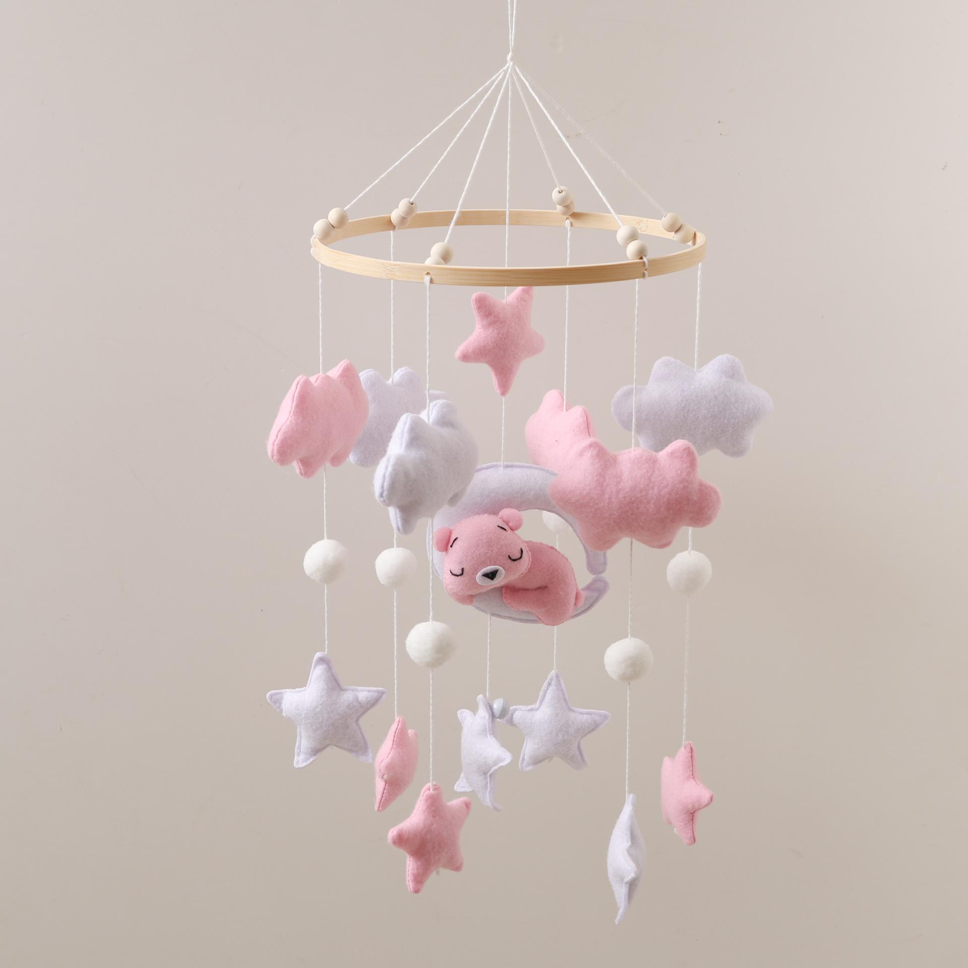 Babaágy csengő Lovely Butterfly Repülőgép Baba csörgők Kiságy hálószoba akasztós dekoráció csecsemők forgó zenéje korai oktatási játékok