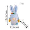 1pc Pendant Rabbit Gnome Dwarf Desktop Cartoon Doll Easter Holiday Scene Decor Soft Plush Hanging Ornament Party Favor