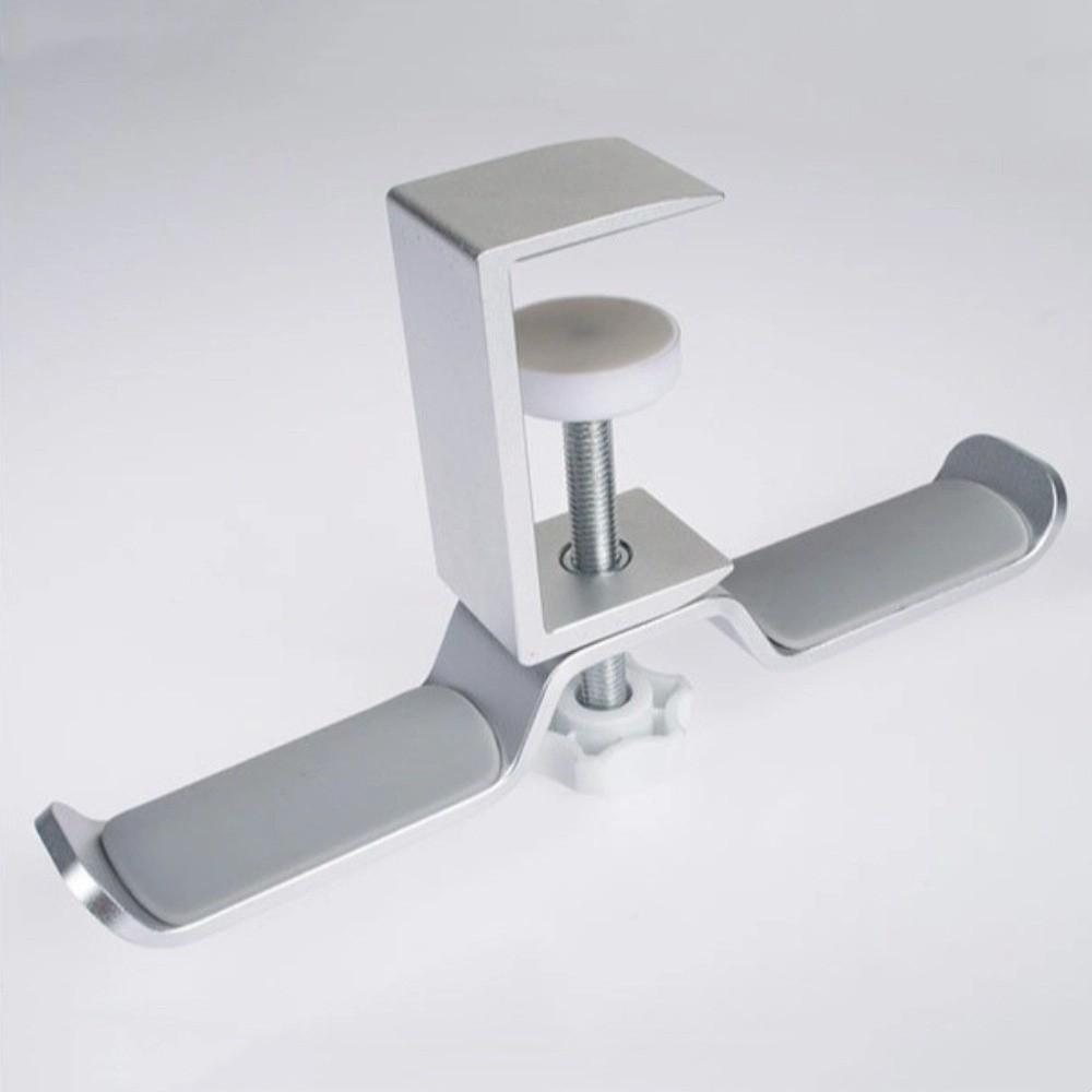 Aluminum Zinc Zinc Alloy Earphone Bracket Hanger Double Hook Headset Rack Holder  For Under Desk