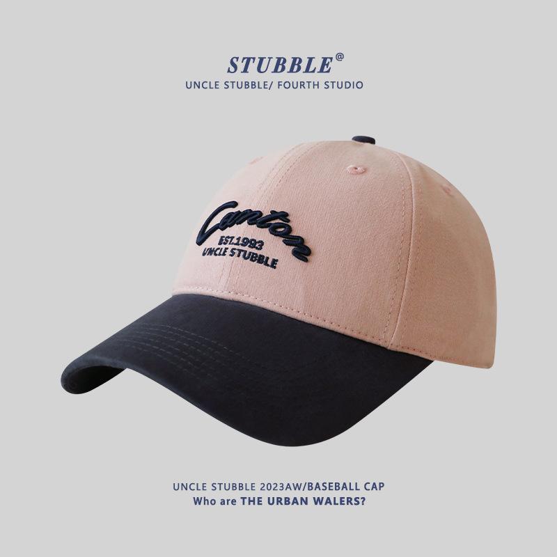 

Новая бейсболка для мужчин и женщин Американская ретро-расцветка Широкие поля Подчеркивающая лицо Маленький Большой Обхват головы Бейсболка Шляпа Трендовая (55-61Cm)