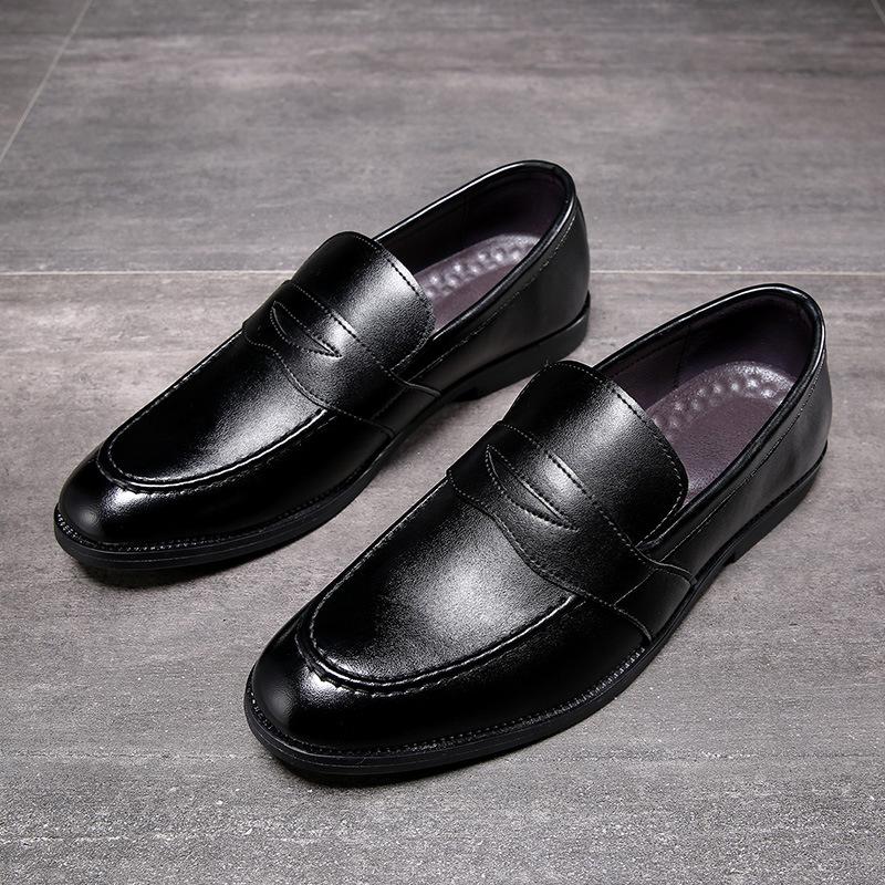 British Style Dress Shoes Men Platform Loafers Casual Business Shoes 2024 Autumn Slip On Leather Shoe for Male Mocasines Hombre