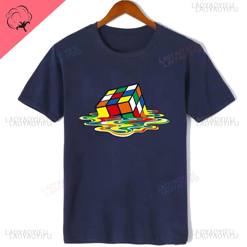 New Arrival Shortsleev Magic Square Printing Oneck for Men Tees Casual Cool Hip Hop Short Sleeved Summer Mens Tshirt Tops