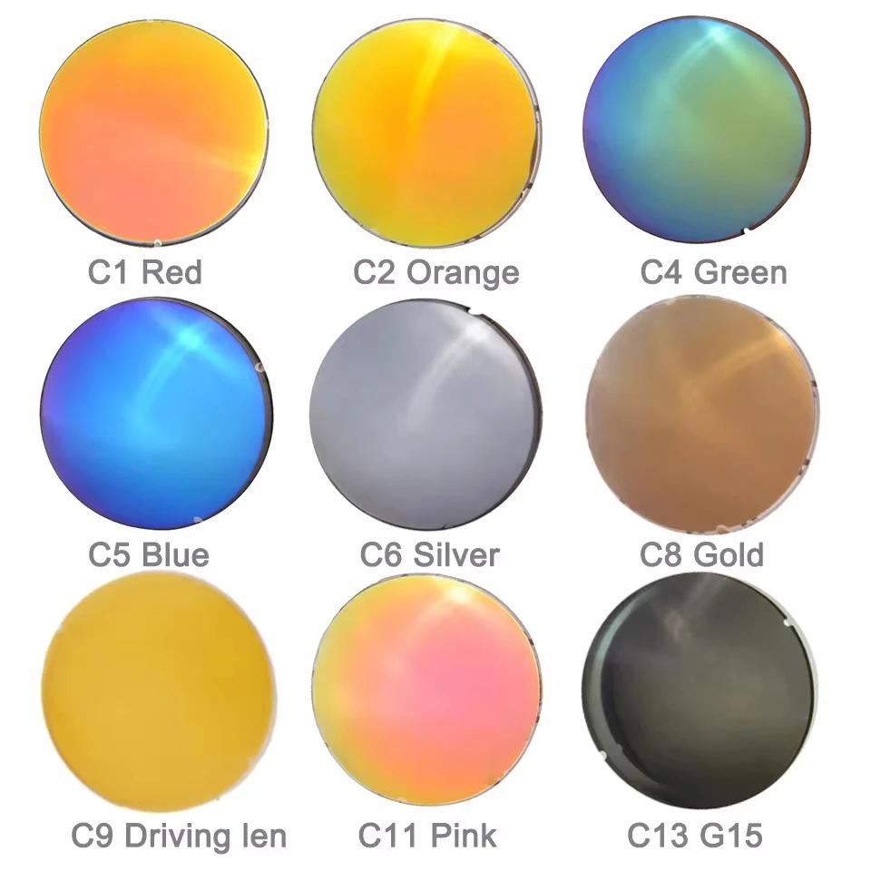 SHINU dyed color glasses Men Women Red Lenses Orange lens color lens with prescription customizd reading glasses myopia glasses