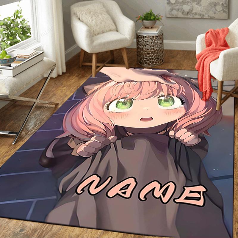 Custom 1Pc Pink Hair Cat Ears Rug Office Carpet Indoor Outdoor Entrance Doormat Nonslip Soft And Comfortable Living Room D2915255