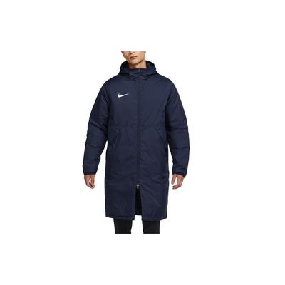 Unifarbene mittellange warme Baumwolljacke mit Kapuze für Herren Oberbekleidung Dunkelblau CW6767-451