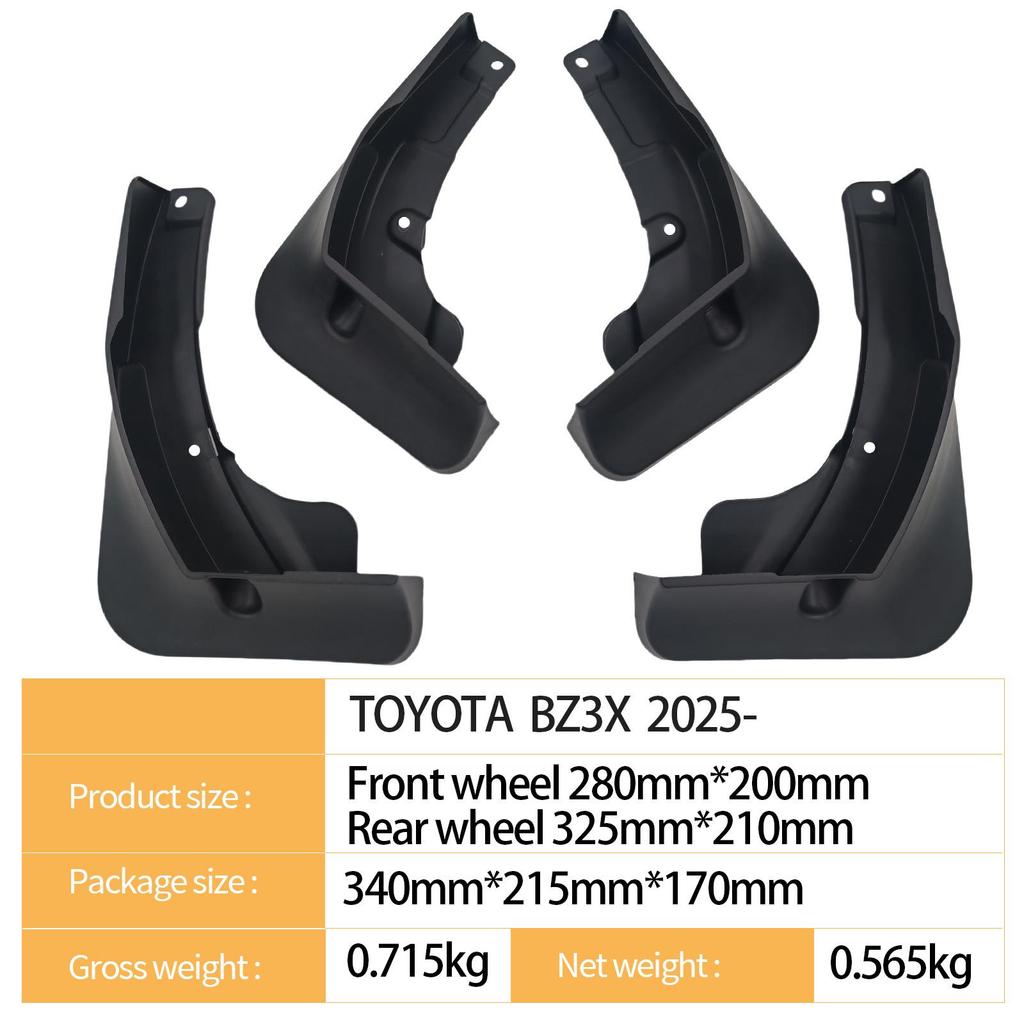 Tire Mudguard for 2025 Toyota BZ3X