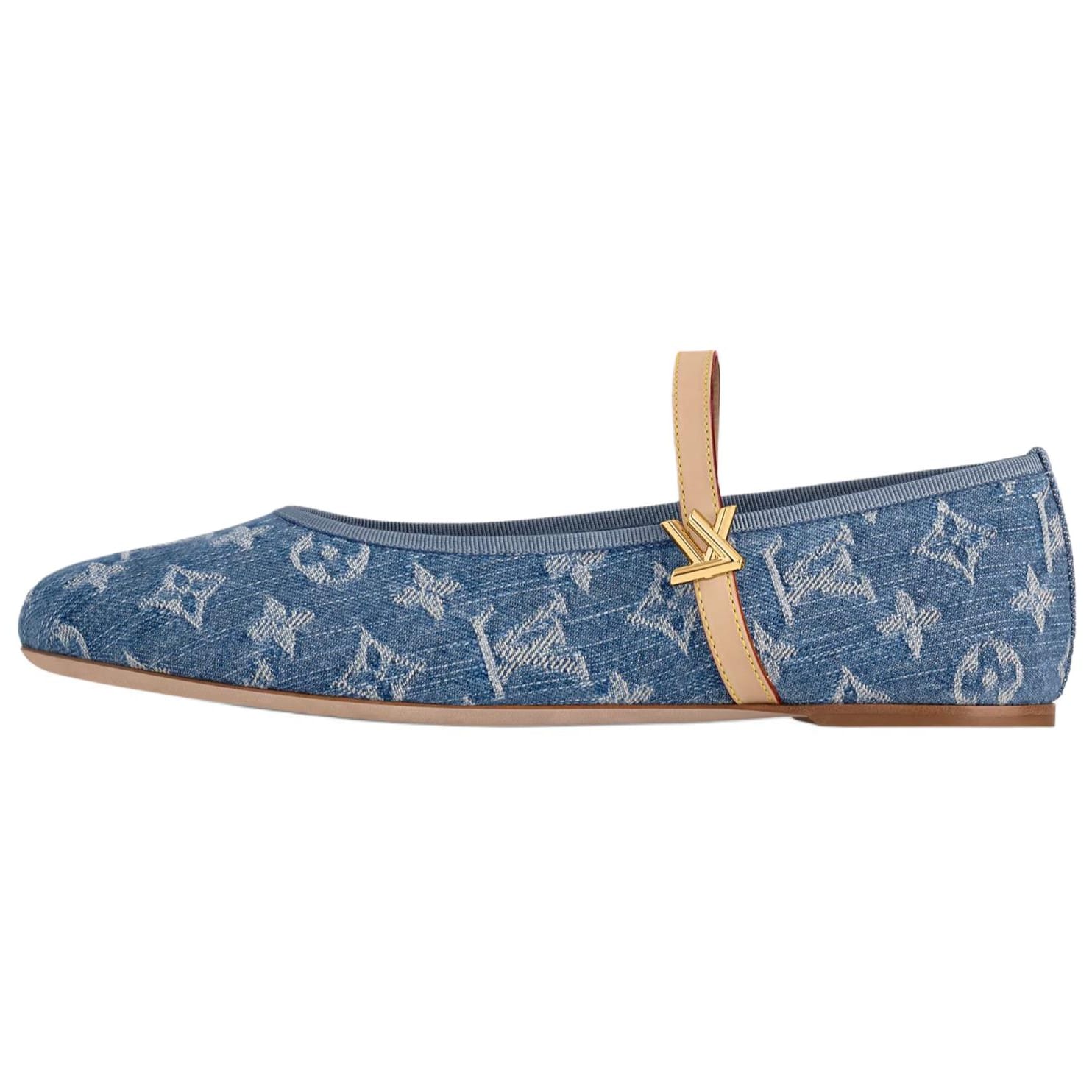 LOUIS VUITTON Romy Denim Flat Mary