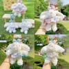 Plaid Drooping Dress Ear Rabbit Plush Keychain Backpack Pendant Cute Kids Gift