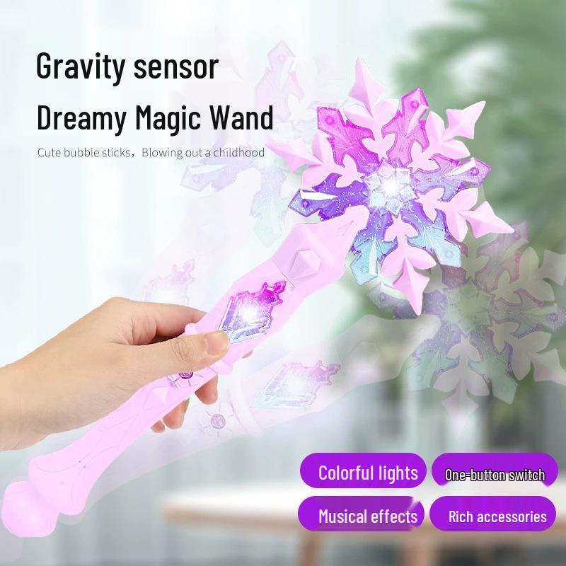 Princess Snow Fairy Sound & Light Wand - Luminous Magic Wand Toy for Girls