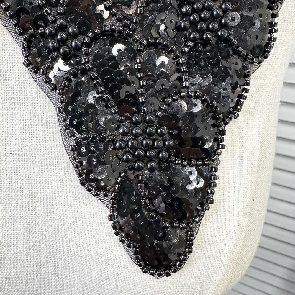 Mode Diamantstickerei Damen-Spitzenkragen Falscher Kragen Schnürschal Perlenstickerei Schalkragen Kleid Bluse Dekor