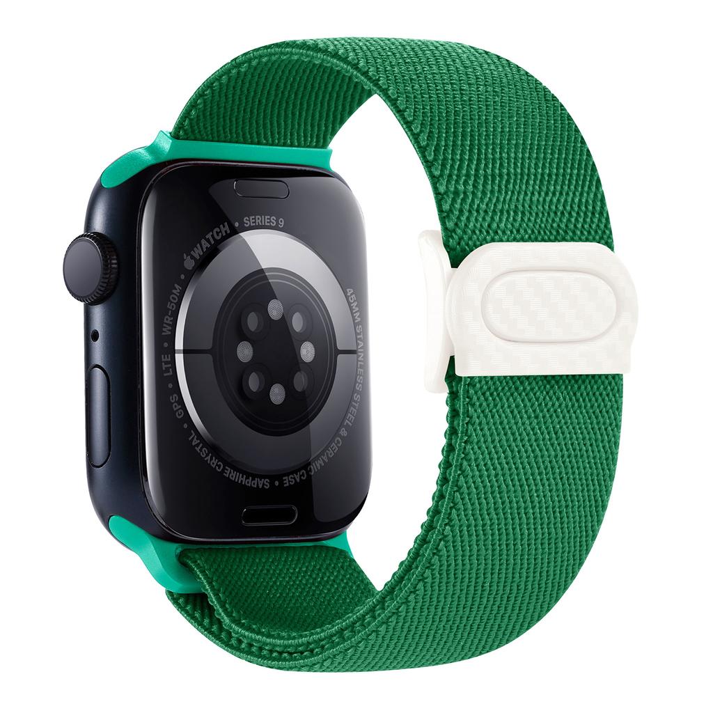 Nylon Strap For Apple watch band 45mm 40mm 44mm 41 46mm 49mm Elastic carbon bracelet correa iWatch series 9 8 7 6 se Ultra 2 10