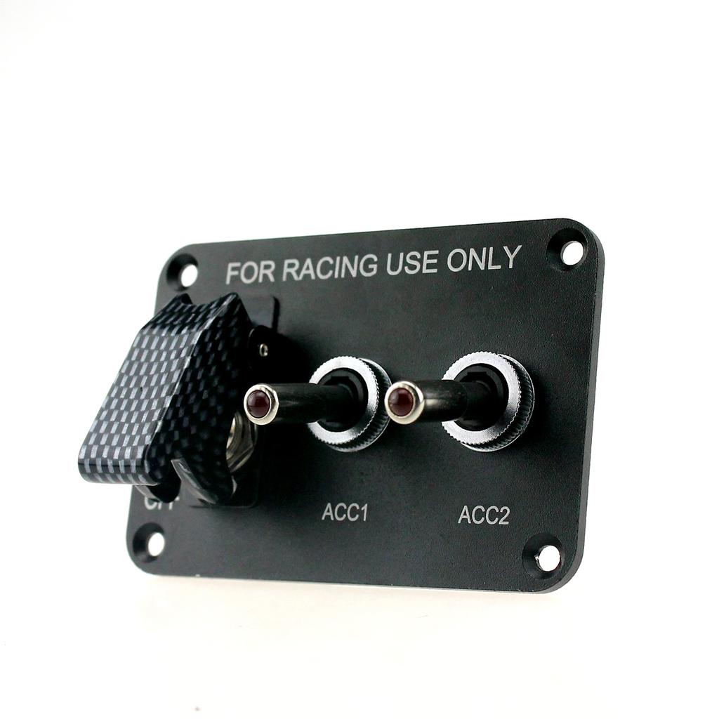 Switches Relays Racing Car Modified Model  with LED 3 Switch PANLE DC12V 20A ON-OFF Racing Car Toggle Switch