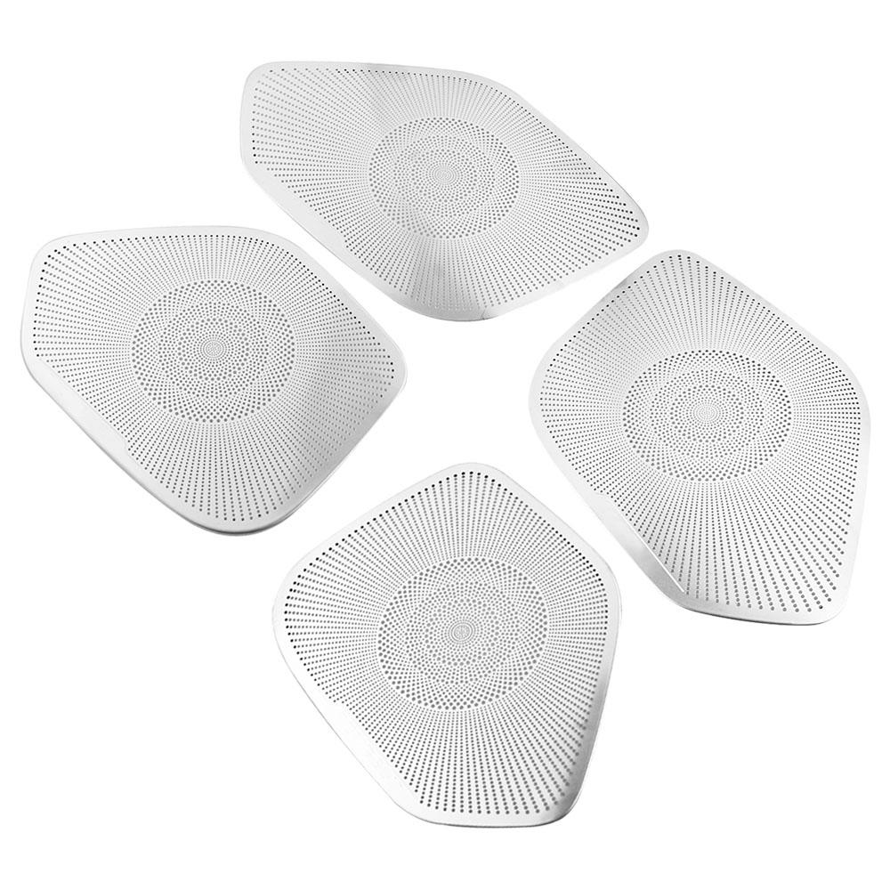 For Peugeot 2008 2019 - 2025 E2008 2020 - 2025 Door Stereo Audio Speaker Cover 4Pcs Decoration Sticker Trim Interior Accessories