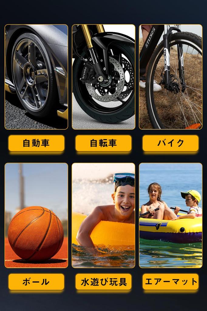 Electric Bicycle Maximum Pressure 150 Fast USB Auto SOS Adjustable LCD Storage Bag Compatible with and Compatible with Presta and Schrader PSE