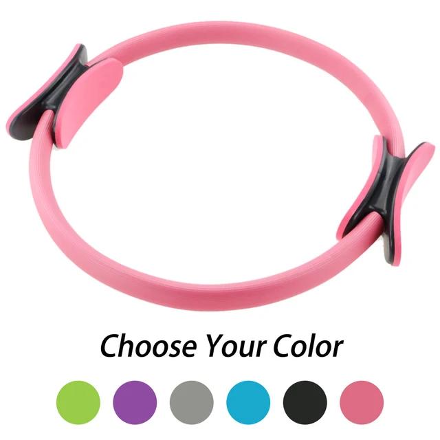 38cm/15in Yoga Fitness Pilates Circle Women Girls Circle Yoga Magic Ring Suitable for Home Gym Exercise Athletic Weight Loss Body Resistance 1pcs