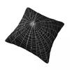 Spider Web Halloween Pillow Cover Printing Simple Decorative Cushion Cover Decorative Spider Web Cobweb Gothic Throw Cover Home