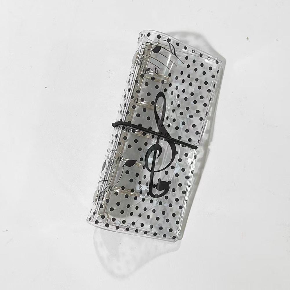 Transparent Loose Leaf Notebook Cover PVC Journal Cover Portable M5 Half Size Binder 3