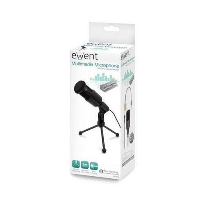 Microphone de Bureau - Ewent - EW3552 - Jack 3.5 mm - Suppression du Bruit - Support Inclus