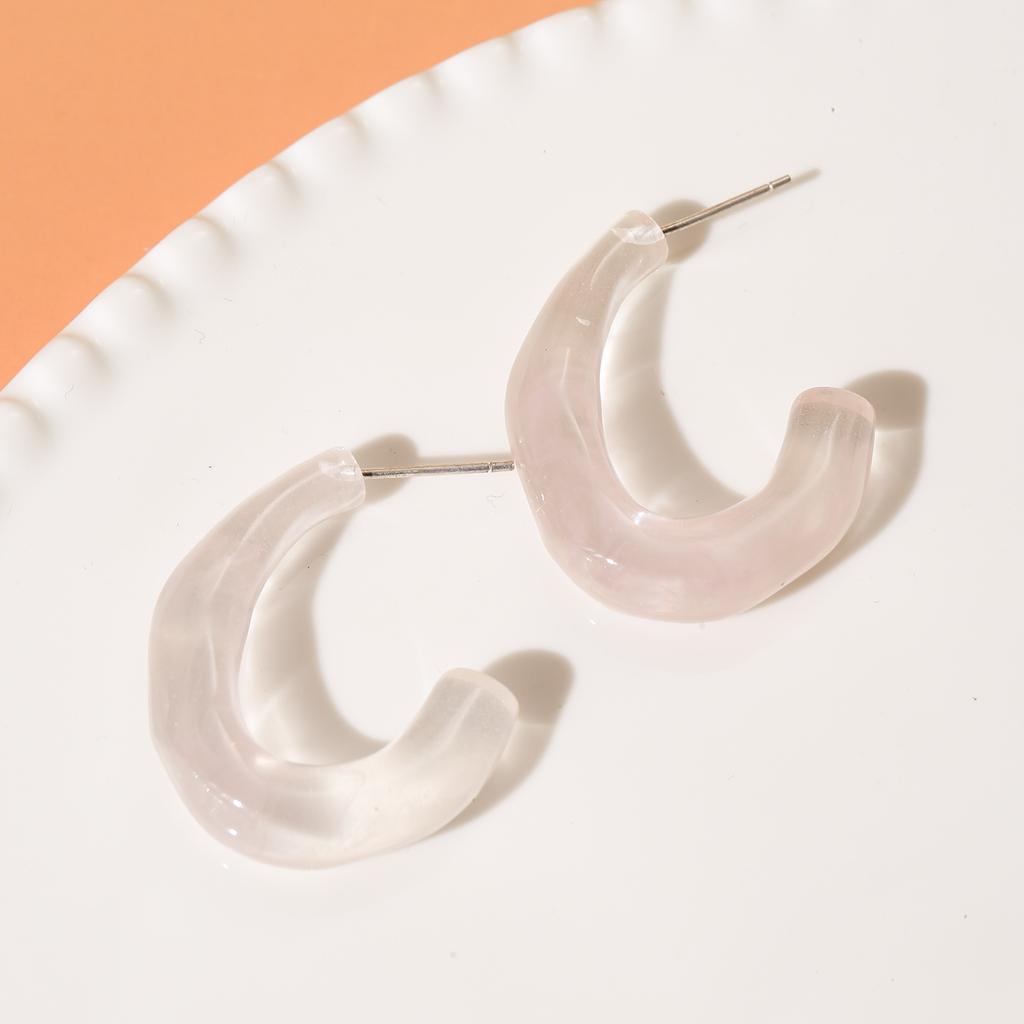 Resin Open Hoop Earrings Fashion Earrings for Women Casual Daily Jewelry Gift