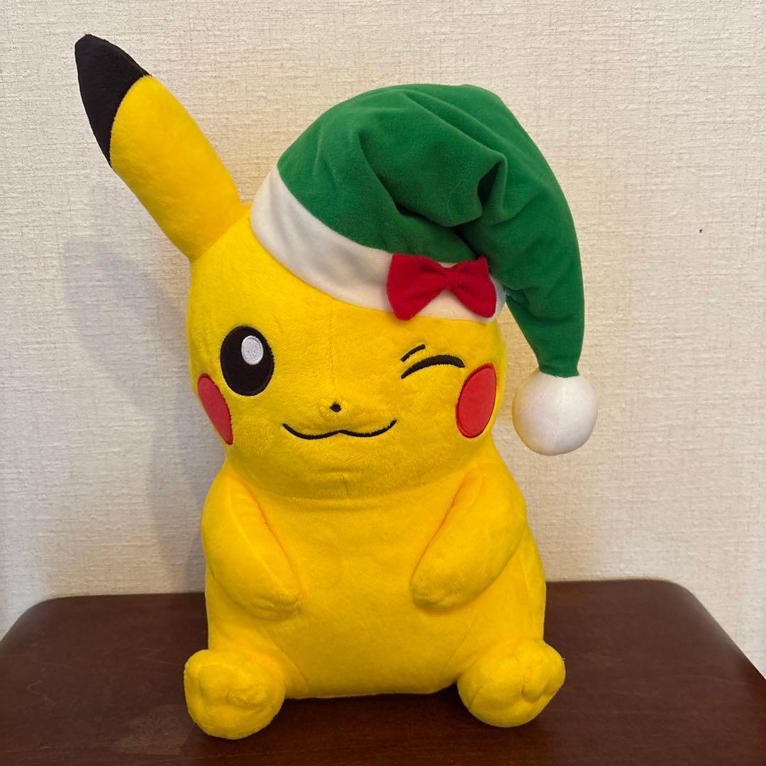 [New and unused item] Pocket Monsters Huge Christmas Pikachu Plush Toy