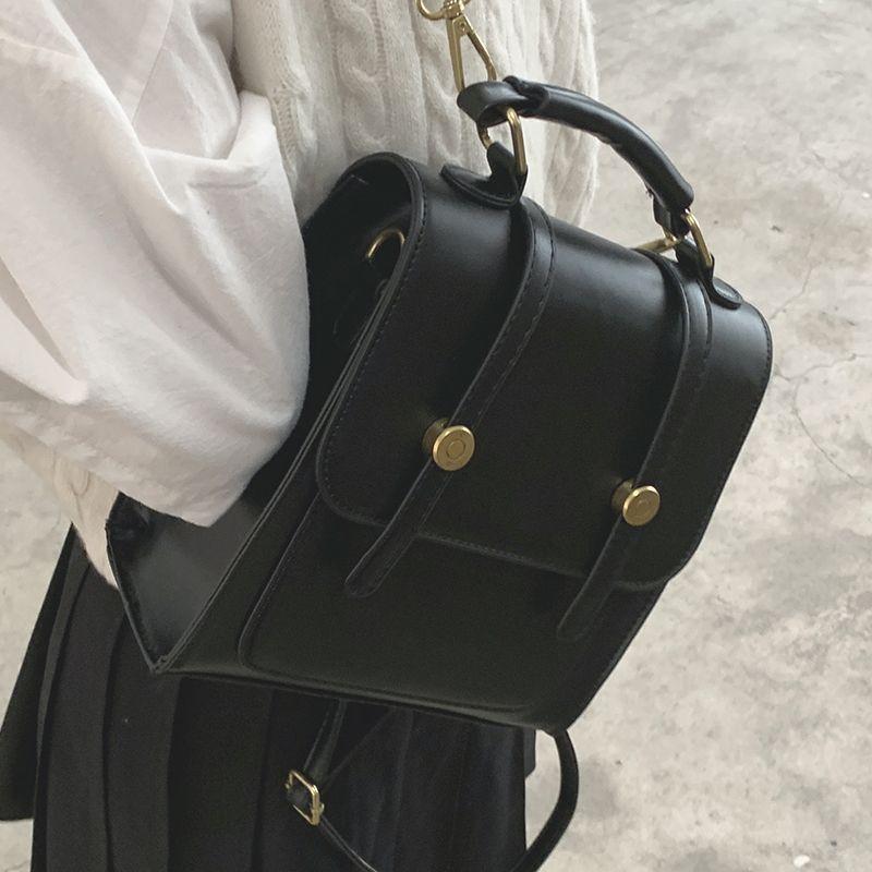 Retro backpack bag 2025 new trendy fashion student backpack multi-functional schoolbag portable travel bag