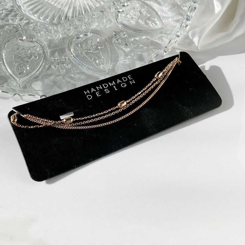 Qingdao Doudou Chain Elegant Three-Layer Fashionable Trendy Ornament Gold