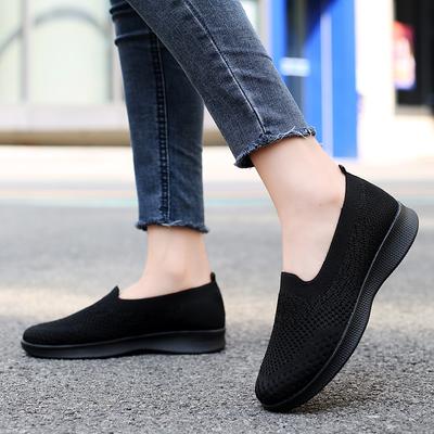 Spring Autumn SliP-ON Couple Shoes Women's Mesh Breathable Lightweight Soft Sneaker Outdoor Casual Footwear Big Size For Woman