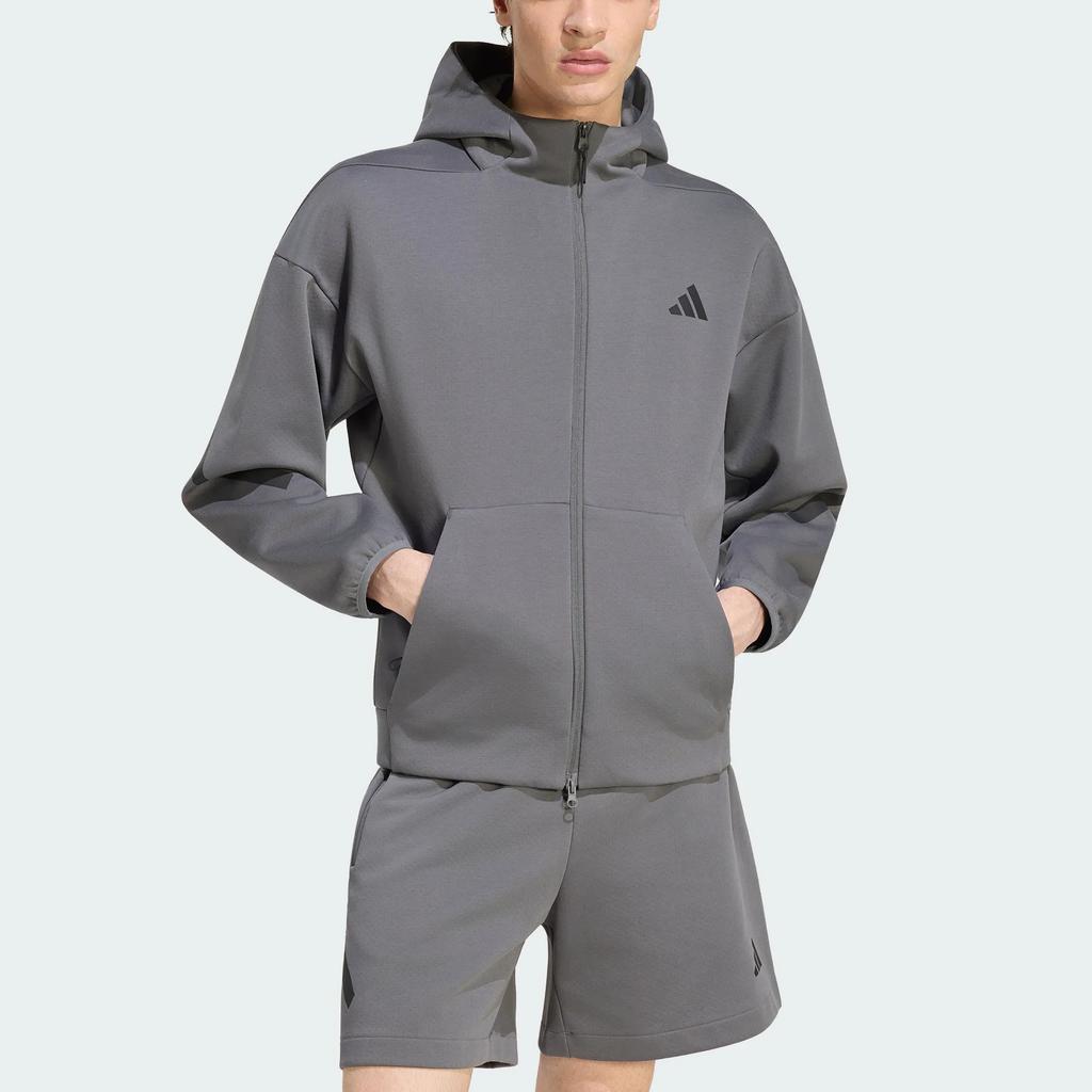 Men's Adidas Z.N.E Jackets Men's Dark Gray Hooded (Non-detachable) Moderate