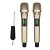 UHF Dual Wireless Microphone for Home Live Performance, Rechargeable with High-Quality Sound
