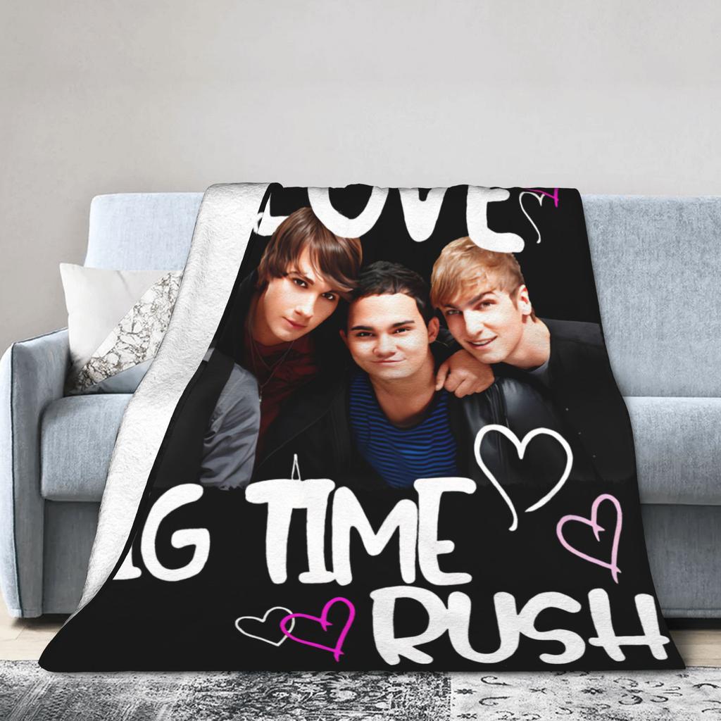 Big Time Rush Band In Real Life Worldwide Tour Blanket Cozy Soft Throw Blankets for Sofa Multiple Sizes Plush Thin Quilt