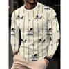 Autumn Men's 3D Printed Crew Neck Long Sleeve T-Shirt