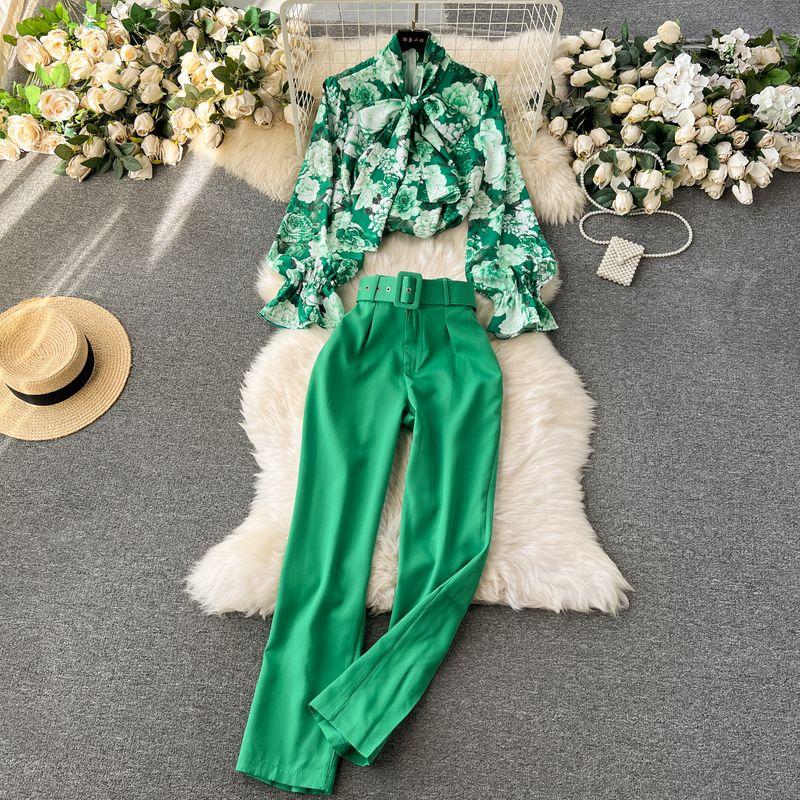 Niche Style Fashionable Spring Elegant All-Match Suit Pants Shirt