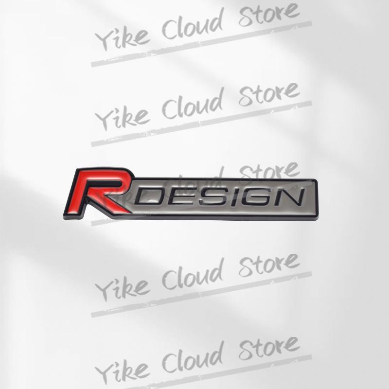 R Design Decoration Emblem 3D Sticker Metal Front Hood Grille Badge For Volvo S40 S60 S80 S90 V60 V40 XC40 XC60 XC90 XC70 V70 T6