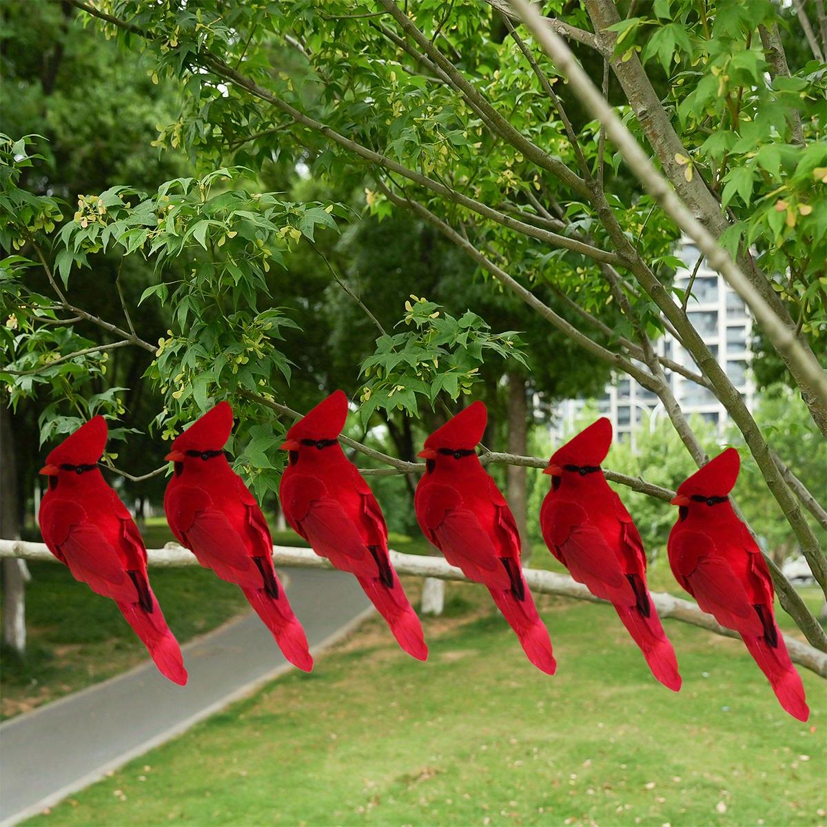 

6 pcs Artificial Birds blue and red Fake Foam Animal Simulation Feather Birds Models DIY Wedding Home Garden Ornament Decoration