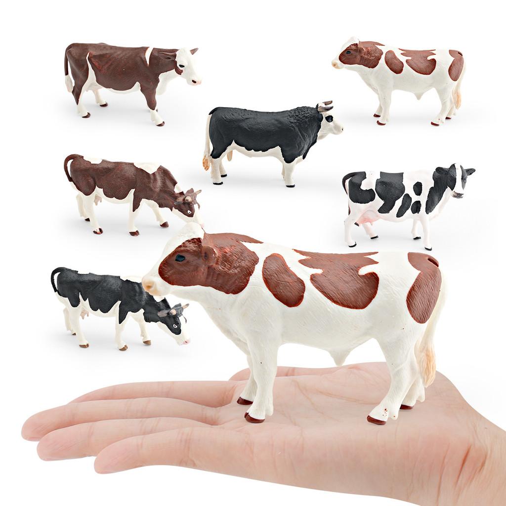 Realistische Bauernhoftier-PVC-Figuren mit Milchkühen und Stiermodellen für Kinder, Lernspielzeug