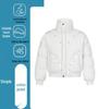 ARES Men's Retro Winter Stand Collar Cotton Jacket with Rivet Decor and Plus Velvet Lining