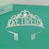 European-Style Rhinestone "RETIRED" Crown Headband