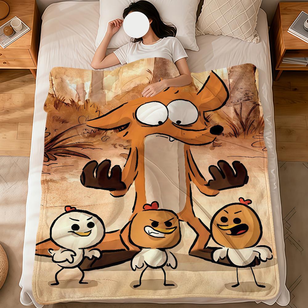 funny cute cartoon Big Bad f-Fox and Other Tales soft warm plush blanket dorm sofa living room pet hogar bed gift home Flannel