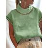 Women's Solid Color Hollow Top Casual Turtleneck Breathable Shirt