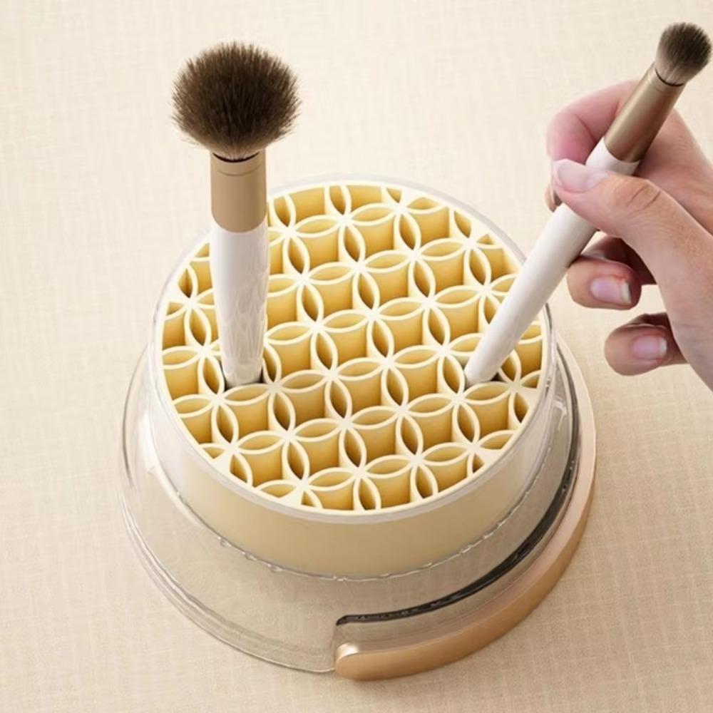 Large Capacity Makeup Brush Cleaner Bowl 2-in-1 Desktop Organizer Box  Pen Holder